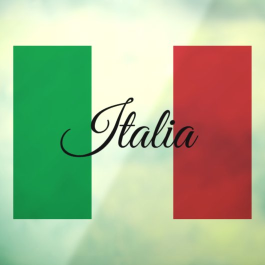 Italië Raambord, Italia Cling, Italiaanse vlag Raamsticker (Vel 3)