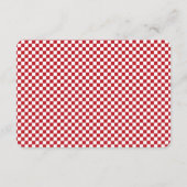Italië Red Checkered Honeymoon Fund QR Code Kaarte Informatiekaartje (Achterkant)