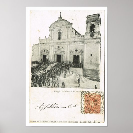  Italië, Reggio di Calabria, Duomo, 1901; Poster (Voorkant)