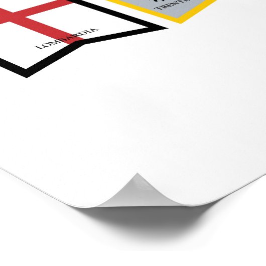 Italië Regio Flags Poster (Hoek)