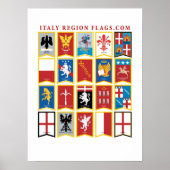 Italië Regio Flags Poster (Voorkant)