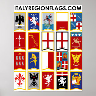Italië Regio's Poster