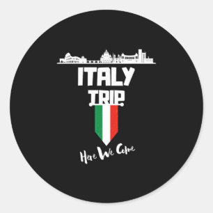 Italië Reis 2025 We Komen Hier Team Reizen Ronde Sticker