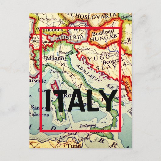 Italië Reis Briefkaart (Voorkant)