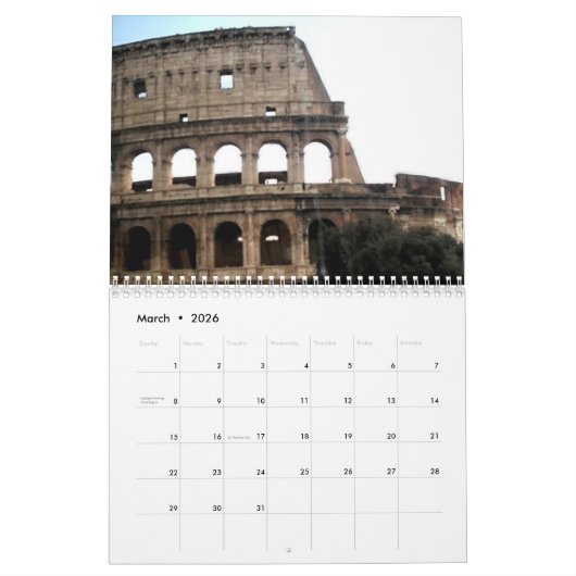 Italië Reis Kalender (Mar 2026)