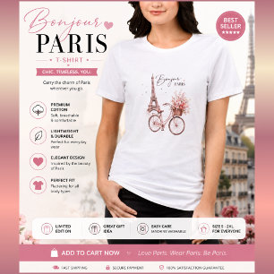 Italië Reis Landmerken Collage T-Shirt Parijs
