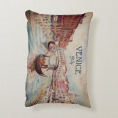 Italië Reis - waterverf VENICE souvenir Accent Kussen (Achterkant (Verticaal))