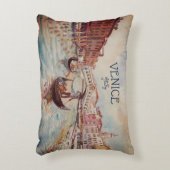 Italië Reis - waterverf VENICE souvenir Accent Kussen (Voorkant(Verticaal))