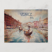 Italië Reis - waterverf VENICE souvenir Briefkaart (Voorkant)