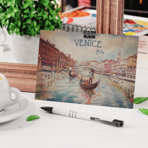 Italië Reis - waterverf VENICE souvenir Briefkaart