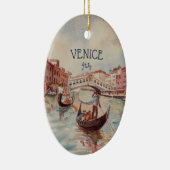 Italië Reis - waterverf VENICE souvenir Keramisch Ornament (Rechts)