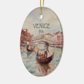 Italië Reis - waterverf VENICE souvenir Keramisch Ornament (Links)