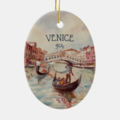 Italië Reis - waterverf VENICE souvenir Keramisch Ornament (Achterkant)