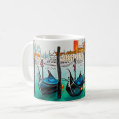 Italië Reis - waterverf VENICE souvenir Koffiemok (Voorkant links)