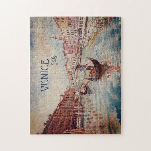 Italië Reis - waterverf VENICE souvenir Legpuzzel (Verticaal)