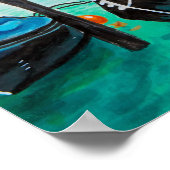 Italië Reis - waterverf VENICE souvenir Poster (Hoek)