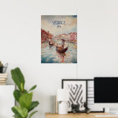 Italië Reis - waterverf VENICE souvenir Poster (Thuiskantoor)