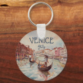 Italië Reis - waterverf VENICE souvenir Sleutelhanger (Voorkant)