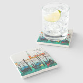 Italië Reis - waterverf VENICE souvenir Stenen Onderzetter (Zijkant)