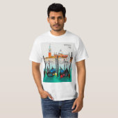 Italië Reis - waterverf VENICE souvenir T-shirt (Voorkant volledig)