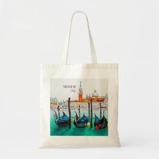 Italië Reis - waterverf VENICE souvenir Tote Bag (Voorkant)
