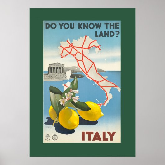  Italië reisbureau Poster (Voorkant)