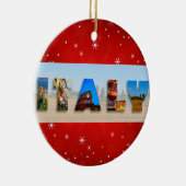 Italië Reisfoto's kerstsnowflake Keramisch Ornament (Rechts)