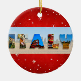 Italië Reisfoto's kerstsnowflake Keramisch Ornament