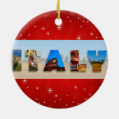 Italië Reisfoto's kerstsnowflake Keramisch Ornament (Achterkant)