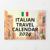 Italië Reiskalender 2024 Digitale Nomad Bezoeker Drieluik Programma (Cover)