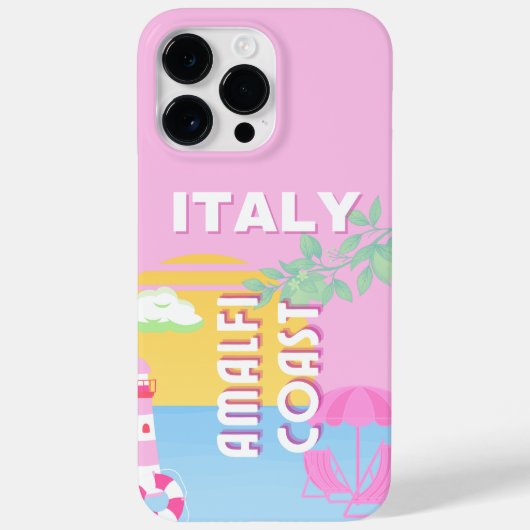 Italië Reiskunst, Amalfi Coast, Preppy, Roze Case-Mate iPhone Case (Achterkant)