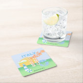 Italië Reiskunst, Amalfikust, Preppy, Blauw Kartonnen Onderzetters (Insitu)