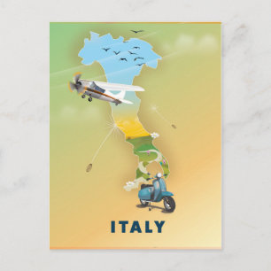 Italië Reisposter. Briefkaart