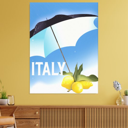 Italië Reisposter in de stijl Lemons Canvas Afdruk (Insitu (Woonkamer))