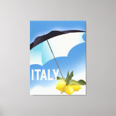 Italië Reisposter in de stijl Lemons Canvas Afdruk (Voorkant)