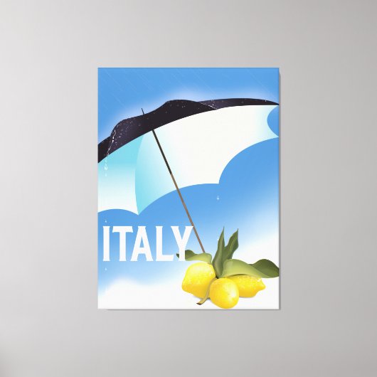 Italië Reisposter in de  stijl Lemons Canvas Afdruk (Voorkant)