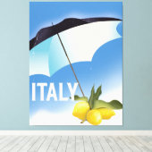 Italië Reisposter in de  stijl Lemons Canvas Afdruk (Insitu (Houten vloer))
