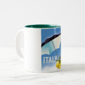 Italië Reisposter in de stijl Lemons Tweekleurige Koffiemok (Voorkant links)