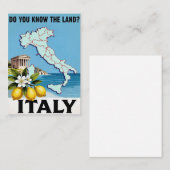 Italië Reisposter, Notitiekaartje (Voorkant / Achterkant)