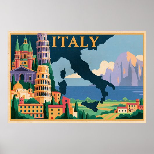 Italië reisposter poster (Voorkant)