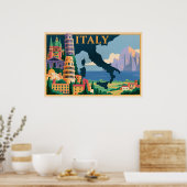 Italië reisposter poster (Keuken)