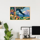 Italië reisposter poster (Thuiskantoor)