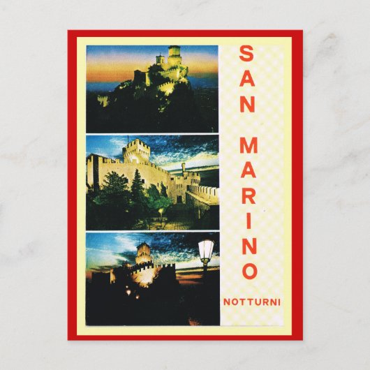  Italië, reisposter, San Marino Briefkaart (Voorkant)