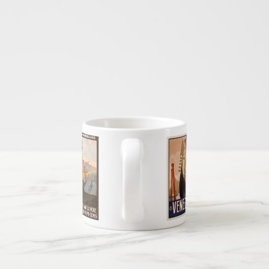 Italië reist Italiaanse steden  retro keepomwille Espresso Kop (Achterkant)