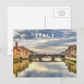 Italië reistoerisme in de binnenvaart briefkaart (Voorkant / Achterkant)