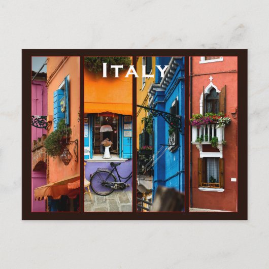 Italië reistoerisme in de binnenvaart briefkaart (Voorkant)