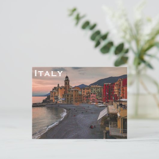 Italië reistoerisme in de binnenvaart briefkaart (Staand voorkant)