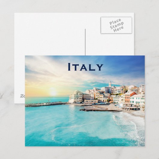 Italië reistoerisme in de binnenvaart briefkaart (Voorkant / Achterkant)