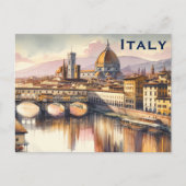 Italië reistoerisme in de binnenvaart briefkaart (Voorkant)