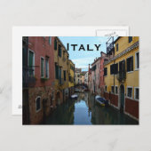 Italië reistoerisme in de binnenvaart briefkaart (Voorkant / Achterkant)